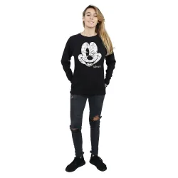 Mickey Mouse Face Sweatshirt - Black - Size: M