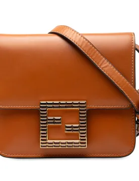 Leather Crystal Fab Crossbody - Fendi - FashionsVida