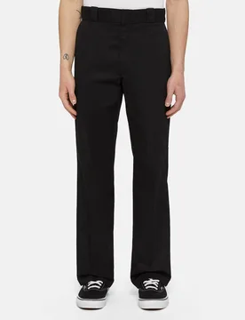 Pantaloni da lavoro neri in twill a vita alta e gamba dritta - Dickies - FashionsVida