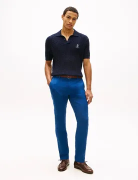 Pantalón de caballero elaborado en mezcla de lino fit recto Denton - Tommy Hilfiger - FashionsVida