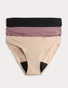 Pack No VPL Period Bikini Knickers Black Mix female - M&S - FashionsVida