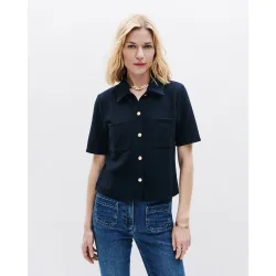 Camisa de mujer con bolsillos y manga corta