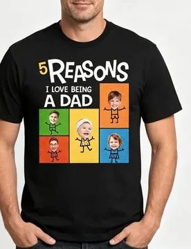 Personalized Photo T Shirt Reasons I Love Being Dad Grandpa Custom Tee Fathers Day Present For Dad Grandpa Family Casual Top - Aliexpress - FashionsVida