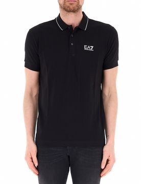 Polo in cotone NERO 3XL