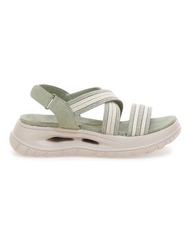Sandali verdi con fasce elastiche Ploadi 35310 37