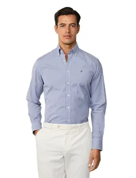 Chemise à Manches Longues Ess Gingham Blue Print S