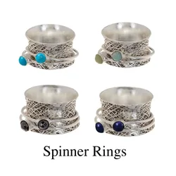 Handmade Rotating Ring Fashion Anti-stress Spinner Ring for Women