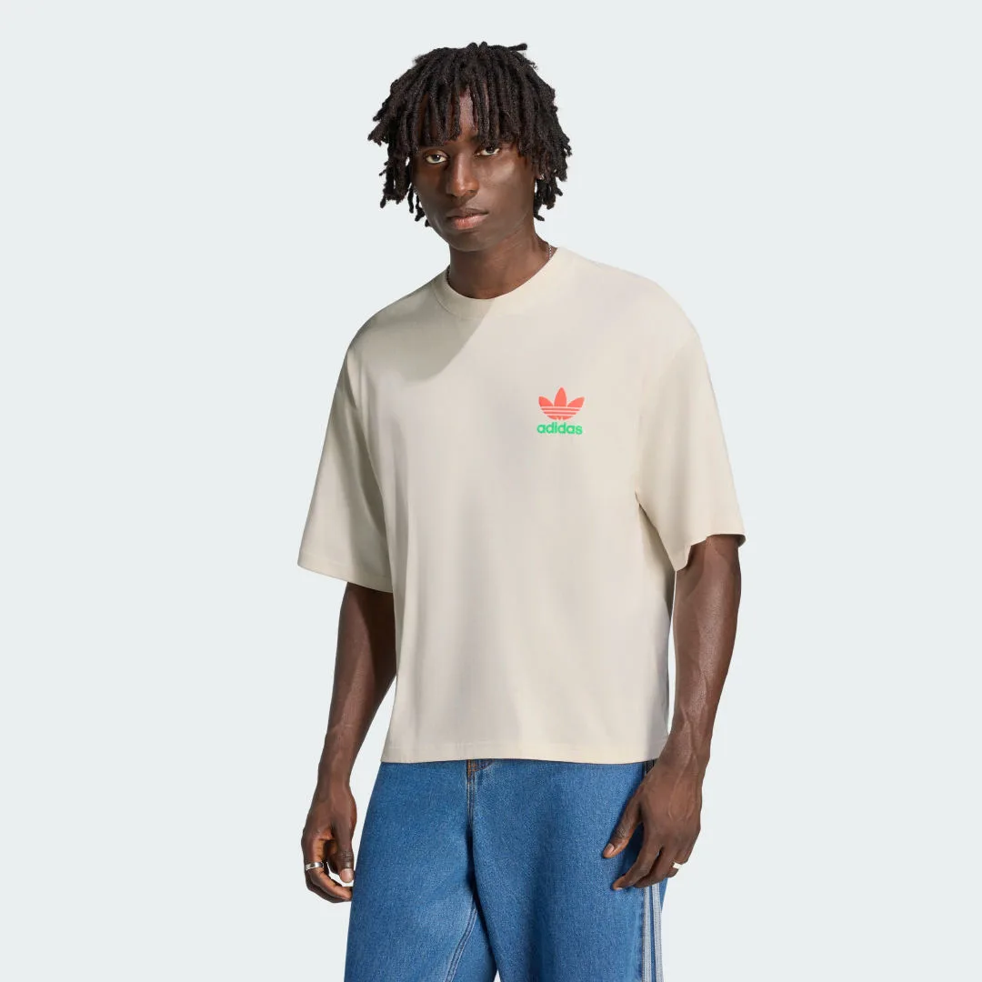 T-SHIRT 70s GFX L Chalk White - Adidas - FashionsVida
