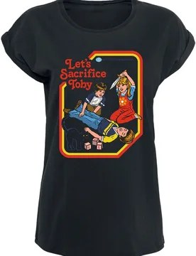 T-Shirt - Let's Sacrafice Toby - S bis 5XL - für Damen - Größe XXL - schwarz - Frauen - female - Steven Rhodes - FashionsVida