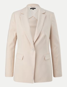 Comma Taillierter Blazer Beige 42