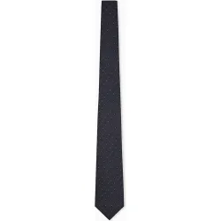 Corbata de hombre con microdibujos jacquard en seda