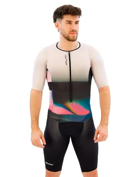 Viper Short Sleeve Trisuit Black XS Men - Santini - FashionsVida