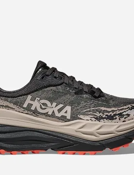 Women's Stinson 7 Trail Shoes in Black/Putty, Size 8.5 - HOKA - FashionsVida