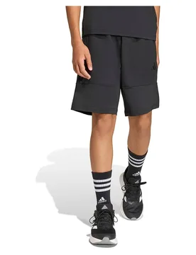 Pantaloni Corti Sport Icons Material Mix Black / Black 13-14 Anni - Adidas - FashionsVida