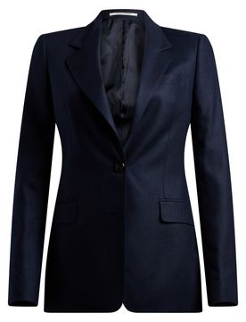 Women's Single-Breasted Silk Blazer with Lapel Collar
