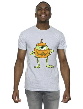 Women's Mike Pumpkin Halloween T-Shirt in Grey Size: Medium - Grey - Size: M - Disney - FashionsVida
