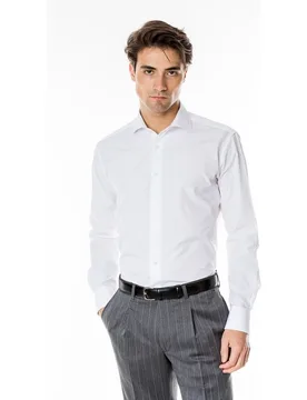 Camisa algodón de hombre soft slim liso en - Wickett Jones - FashionsVida