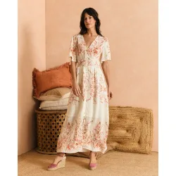 Vestido estampado ligero de mujer