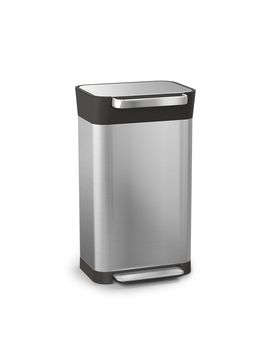 Abfalleimer mit integrierter Abfallpresse Titan, 30l silber schwarz