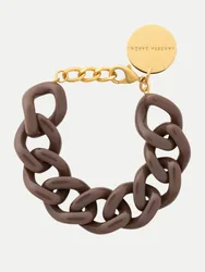 Flat Chain Armband Braun