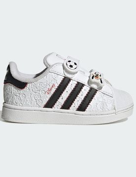 SCARPE DISNEY SUPERSTAR II CON CHIUSURA PRATICA 23 1/2 Cloud White / Core Black / Red