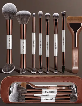 Set de 6/7/8 brochas de maquillaje profesional con bolsa de maquillaje, accesorios de maquillaje, brocha para polvo, brocha para rubor, brocha para il - Shein - FashionsVida