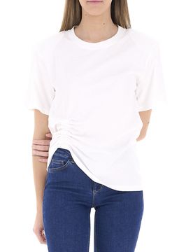 T-shirt con drappeggio BIANCO S