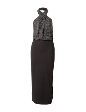 Karen Millen Vestido negro / plata