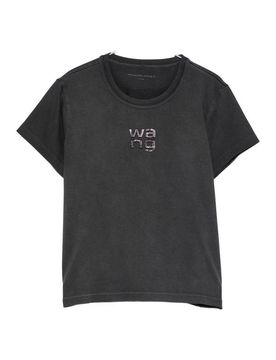 T-shirt con logo sbiadito