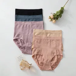 Piezas/set de Bragas triangulares de cintura alta para mujer