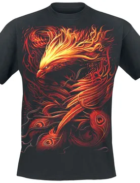 Gothic T-Shirt - Phoenix Arisen - S bis XXL - für Männer - Größe S - schwarz - Männer - male - Spiral - FashionsVida