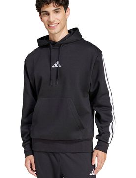 Essentials 3 stripes sudadera hombre Negro (XS)