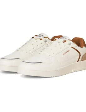 Sneaker Ealing Pu Marshmallow / Cognac EU 45 - Jack & jones - FashionsVida