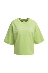 BOXY CROPPED COEGE SWEATSHIRT SHO femae