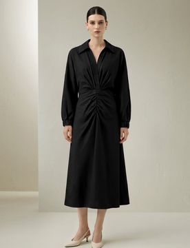 Robe Mélange Soie-Lin Sophistiquée XS
