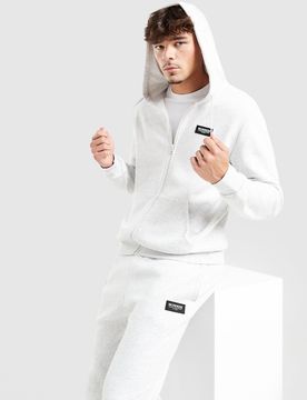 Mens Felpa con Cappuccio Full Zip Rocco - Grigio, grigio grigio Uomo taglia S