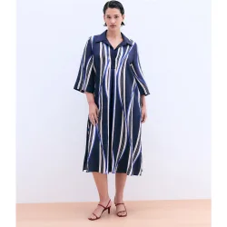 Couchel - Vestido midi a rayas