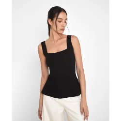 Top de mujer de punto peplum
