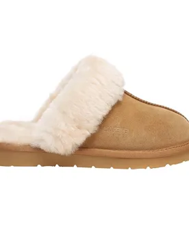 Women's Real Sheepskin Raven Slippers with EVA Sole in Gold Size: 6 - Gold - Size: 6 - EverAu Australia - FashionsVida