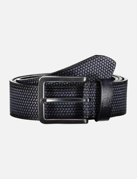Geprägter Ledergürtel Blau 90