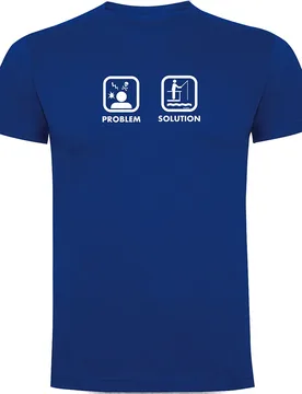 Problem Solution Fish Short Sleeve T-shirt Royal Blue S Men - Kruskis - FashionsVida
