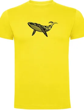 Maglietta A Maniche Corte Whale Tribal - Kruskis - FashionsVida