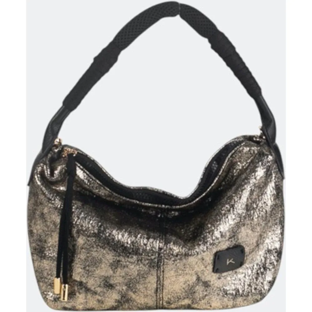 Bandolera efecto metalizado con doble asa - Kbas - FashionsVida