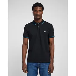 Polo à Manches Courtes Piqué Black L