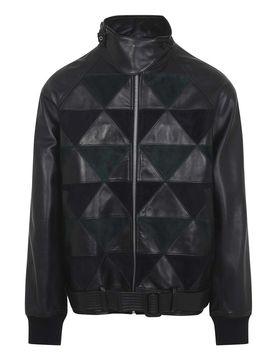 Giubbotto bomber con intarsio