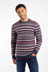 Fastolf Mens Fair Isle Crew Neck Jumper