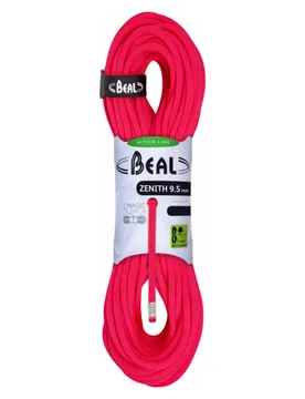 Corde d'escalade - Zenith 9.5mm Solid Pink - Taille 60 m - Rose - Beal - FashionsVida