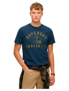 Maglietta A Maniche Corte Lo-fi Outdoor Relaxed Nautical Navy S - Superdry - FashionsVida