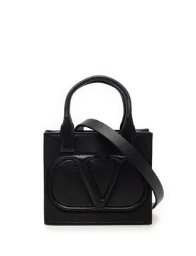 Mini Leather VLogo Walk Tote - Valentino - FashionsVida