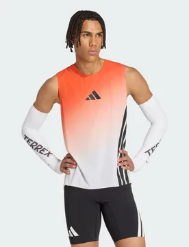 TERREX XPERIOR PRO TANK Top S White / Semi Impact Orange - Adidas - FashionsVida